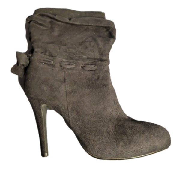 Delicioso Boots Black ANKLE HEEL BOOTS Size 10 - Picture 1 of 5